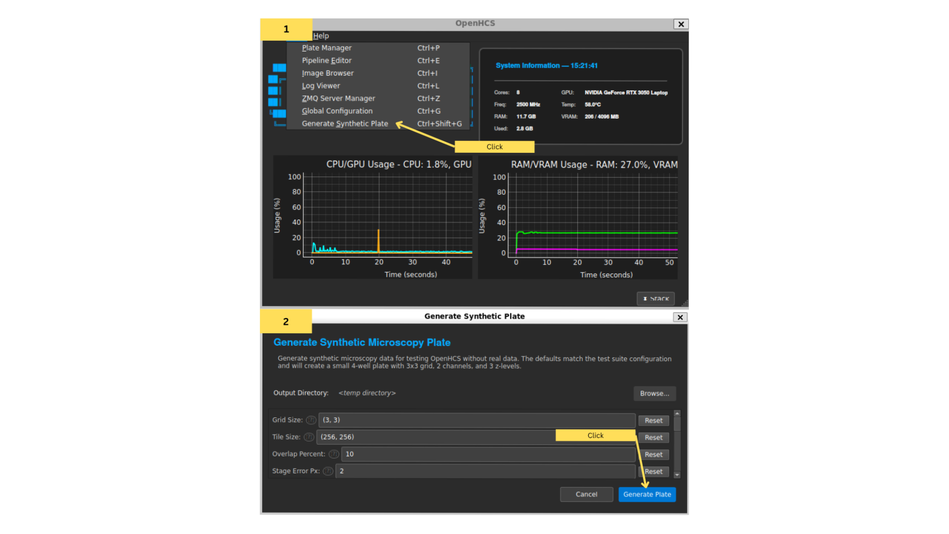 Synthetic Plate Dialog